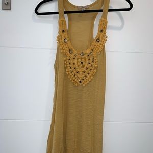 Yellow racer back tank